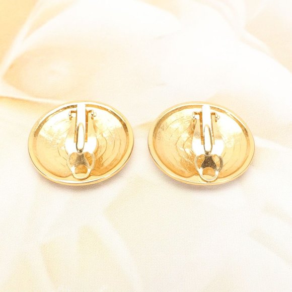 Women's Clip On Earrings Gold-Plated Rhinestone Non-Pierced Fashion Jewelry - Picture 6 of 6